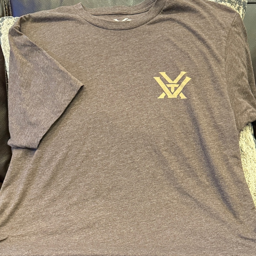 Men's Brown Tee with Gold Logo